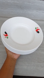 GROSIR piring plastik murah 12 pcs / piring plastik 1 lusin cantik dan unik / piring plastik tebal