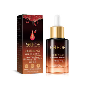 Eelhoe Golden Age Refining Face Essence Essence Anti Wrinkle Serum Lifting Firming Fade Fine Lines Brighten Whitening Moisturizer Anti-aging Skin Nourish Care Women Day/Night Care Shrink Pores Anti-wrinkle Essence(30ml)
