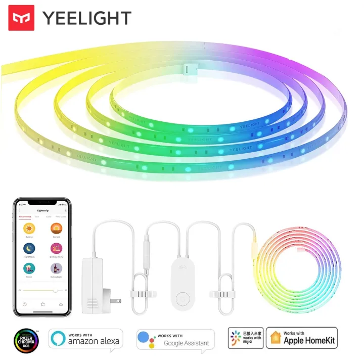 Global Version Yeelight Aurora Smart Light Strip 1S RGB Colorful WiFi 2M 60 LED LightStrip For APP Mi Home Homekit Google