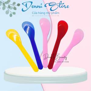 Combo 5 Muỗng xẻng nhựa múc kem nhiều màu dễ thương - Muỗng chiết mỹ phẩm