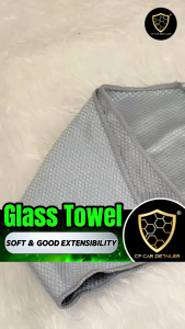 【CP CAR Detailer】Car Windows Towel Polyester Glass Cleaning Towel Lint-Free Glass Cloth Wipe Car Towel Wipe Glass Cloth Kain
