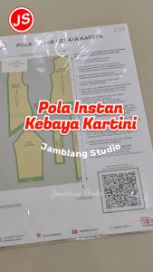 Pola Instan Kebaya Kartini (IS 002) [Bukan Pakaian] Pola Baju Jamblang Store