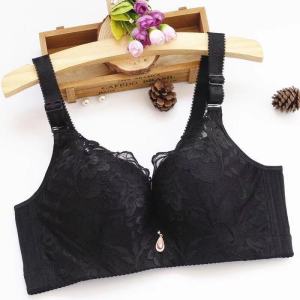 Adjustable Full Cup Bra Steel Ring Thin plus Size Bra Gathered Fat MM 200 Pounds Upward Pushing Side Breast Adjustment Underwear
