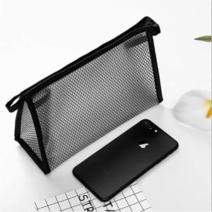 🔥 SG READY STOCK🔥Waterproof PVC Mesh Travel Bag Makeup Bags Semi-transparent Mesh Cosmetic Pouch Travel Pouch Put Toiletries Business Trip Toiletry Organization Bag