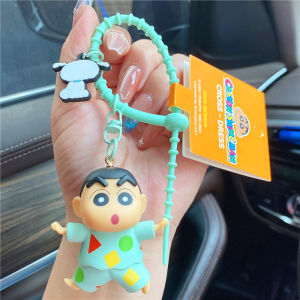 Cute Dynamic Superman Keychain 2024 New Style Couple Bag Pendant Accessory Womens Model Cartoon Character Key Holder