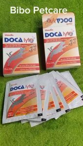 Dung dịch uống bù nước điện giải cấp tốc cho chó mèo Docalyte dùng khi mất nước nôn ói tiêu chảy bị bệnh vận động nhiều đi du lịch gói 6.8g
