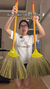 【Local Shop】Buy 1 Take 2 Durable Walis Tambo Broom Natural Material Sturdy Handmade Detachable Sweeper(Spot Goods)