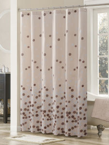 Waterproof Bath Curtain with Elegant Dots Polyester Design