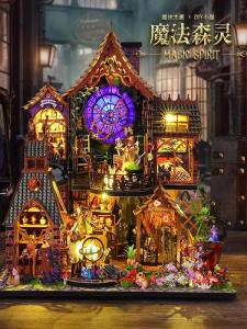 Harry Potter DIY Magic Castle 3D Puzzle Model House Assembly Toy Wooden Static Model Decoration Fairy Tale Themed Craft Gift