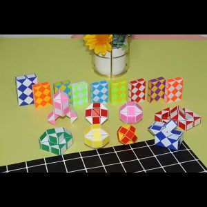 Snake puzzle toys lootbags 24 Blocks Ruler Puzzle Magic Ruler Cube Snake Twist Puzzle Toy