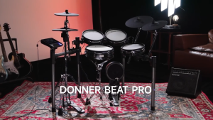 Donner BackBeat Pro 9-Piece Professional Electronic Drum Set with LED Mesh Pads