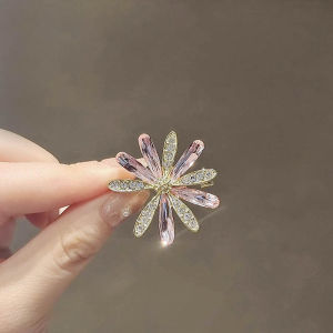 Trâm Cài Hoa Nhỏ Bằng Pha Lê Dành Cho Nữ Phụ Kiện Trang Phục Tinh Tế Ghim Cài Cổ Áo Kiểu Nút Thắt Góc Cho Áo Len