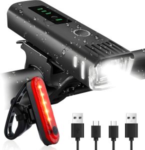 Bike Front/Rear Light Smart Sense Bicycle Light Waterproof Cycling USB Rechargeable Flashlight MTB Road Bike Headlight Taillight