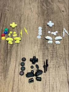 Yellow/Black/Blue/White Full Set DIY Button For New 3DS XL LL-ABXY L R ZR Replacement Complete Button For New 3DS XL LL Accessor