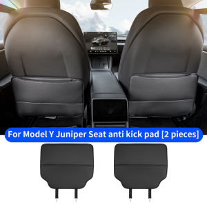 For Tesla Model Y Juniper/6-seater Model YL/Model 3 Highland Front Seat Kick Pads Backrest Protection Pads 2pcs