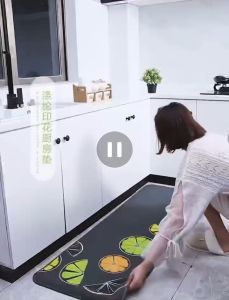 NO1 2PCS Kitchen Carpet Floor Mat Non-slip Thicken Doormat Rugs Kitchen Mats Bathroom Carpets size (2 PCS)40X60 40X120...016