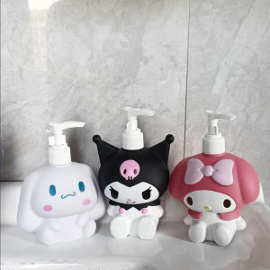 Hello Kitty Kuromi shower gel and shampoo dispenser including shampoo shower gel body lotion and hand soap dispensers.