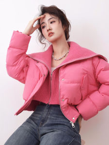 Lamb Velvet Short Thickened Womens down Cotton Jacket Autumn Winter New Style Loose Slimming Warm Outerwear Korean Style