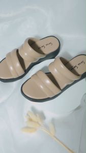 Sara sara GAIA Sandal Wedges Wanita 65cm Capit For Kasual/Formal Sendal Jelly Selop Simple Terbaru