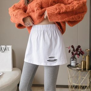 กระโปรงทรงเอเข้ารูปสำหรับผู้หญิงในฤดูใบไม้ร่วงและฤดูหนาว กระโปรงทรงเอสไตล์ใหม่ปี 2023 ทรงเข้ารูป กระโปรงทรงเอสีขาว