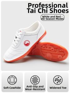 WUYINXIANG | New Men Women Tai Chi Shoes Genuine Leather & Cowhide Sole