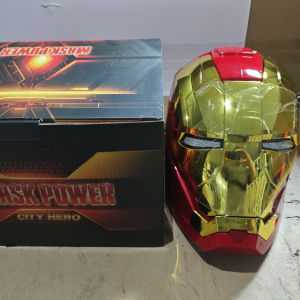 Bandai | 2026 New Iron Man Mask 1:1 Anime Peripheral Helmet Electric Wearable Voice Control Mask Model For Adult Helmet Toy Birthday Gift