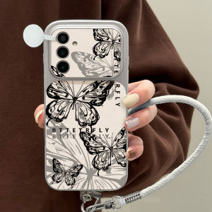 Retro Butterfly Phone Case For Samsung A57 A16 A56 5g A27 A17 A37 A55 A54 A07 A36 Galaxy S26 S25 S24 S23 Ultra FE Leather Cover