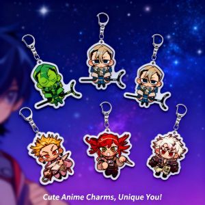Bandai | Acrylic Keychain Layered Waste Abyss War Ghost Luther Enji Zanca Anime Merch In Stock Crossborder