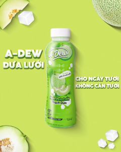 Nước Dưa Lưới Thạch Dừa A-Dew 450ml - Lốc 6 Chai