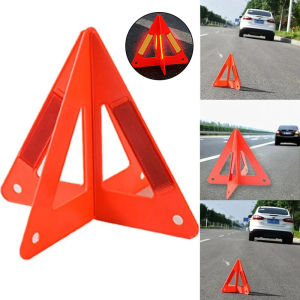 Portable Car Reflective Traffic Warning Sign Foldable Triangle Solid Standing Tripod Auto Road Parking Emergency Standby Reflector