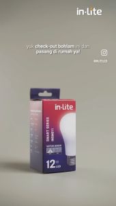 In-Lite Smart Bulb INSM011 12 Watt Sensor Gerak Warna Putih