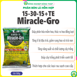 Phân bón lá Miracle-Gro USA (15-30-15) gói 500g