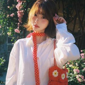 Red Polka Dot Silk Scarf Womens Necktie Long Narrow Ribbon INS Style Drifting Band Choker Accessory Neck Decor Fashionable Hairband