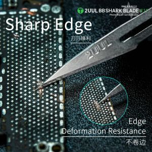 2UUL DA18 SHARK BLADE#11 100PCS Easy Tear Design Quick Access for Mobile Phone Repair Disassembly Cutting Blade Tool