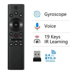 KEBIDU | BT 5.0 2.4G Wireless Voice Remote Control Air Mouse 6 Axis Gyroscope Controller With USB Receiver For Computer TV Android Box