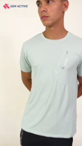 GEN ACTIVE Kaos Olahraga Dry Fit Pria Baju Olahraga Quick Dry Cowok Sport Running Gym Fitness Zipper