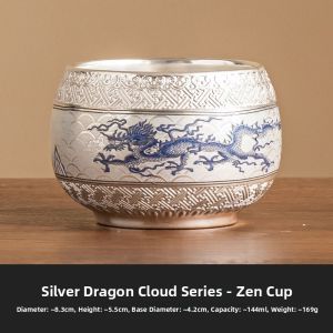SHUANGYU | High-End Silver-Plated Tea Cup