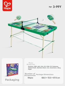 Hape | Portable Multi-Use Table Outdoor Ping Pong Camping Dining Chess Board