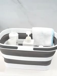 Factory Price Foot Soaking Tub Collapsible Plastic Folding Travel Foot Wash Basin Bucket Portable Bath Tub-KC107