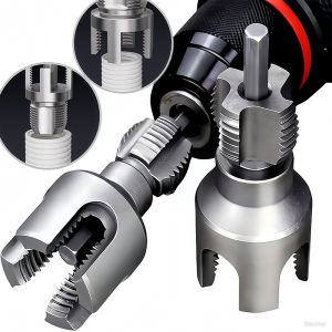 Pipe Thread Cutting Tool Integrated Internal & External Pipe Threading Tool Electric Drill Compatible PVC Pipe Threader Kit