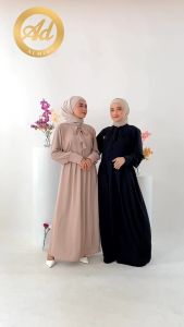 Hasna Dress Gamis Wanita Busui Crinkle Premium