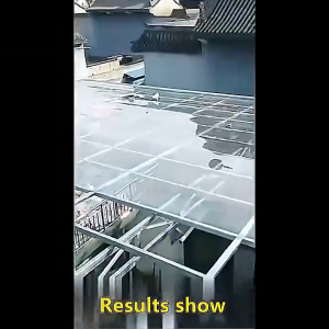💎Strong and high toughness Clear transparent daylighting board High transparency Windproof rainproof sunlit roof panel greenhouse ceiling clear plastic awning roof cover Roof rainproof awning roof cover Polycarbonate Roofing Sheet Fiber Glass Sheet