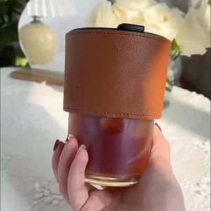 CHL MKTG [1pc] 450ml Straw Cup Coffee Cup Mug Heat-resistant Glass Transparent Cup Milk Cup Breakfast Cup