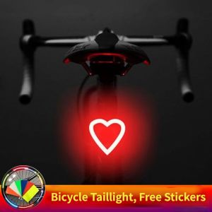 Bicycle Lights Charging Motorbike Taillights Night Riding Safety Warning Lights Mountain Bike Burst Flashing Taillights Cycling Gear Accessories