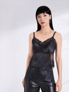 Huyu | Silk Aesthetic Back Bralette Without Wire With Pads Wearable as Camisole