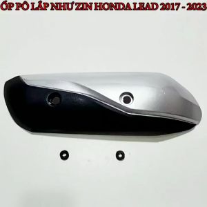 Lead 2017- 2025 Ốp Pô Che Pô Cặp Ốp Mũi Dè Trước Sau Inox Trắng Cho Honda Lead 2017 - 2025 (Ảnh Sản Phẩm Thật)