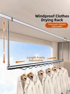 Micoe | Stainless Steel Adjustable No-Drilling Required Telescopic Clothes Drying Rod