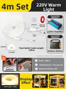 PAIMIJI | Night Market Waterproof Bright Sticky LED Strip 220v