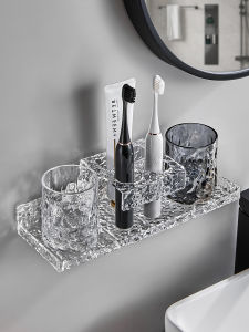 Baroquehouse | Attractive and No-drilling Wall-mounted Toothbrush Cup Set
