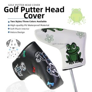 DOMINANT 1 | Cartoon Spotted Dog and Frog Embroidered Waterproof Golf Putter Cover